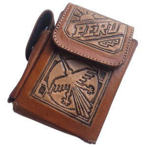 Peru Tan Cardholder NWOT OS Ethnic Chic Minimalist Casual Brown Cute